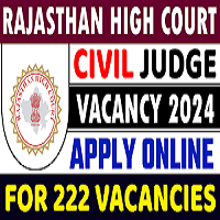 Rajasthan HC Civil Judge Recruitment Online Form 2024