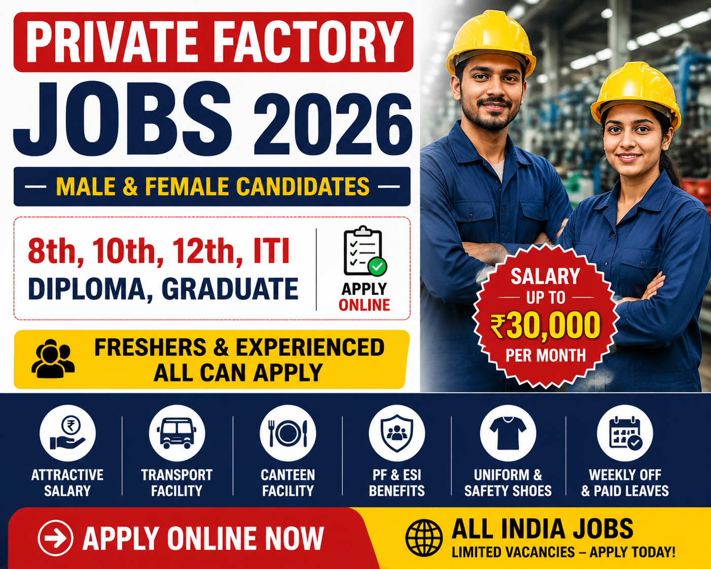 Private Factory Jobs 2026 Online Form